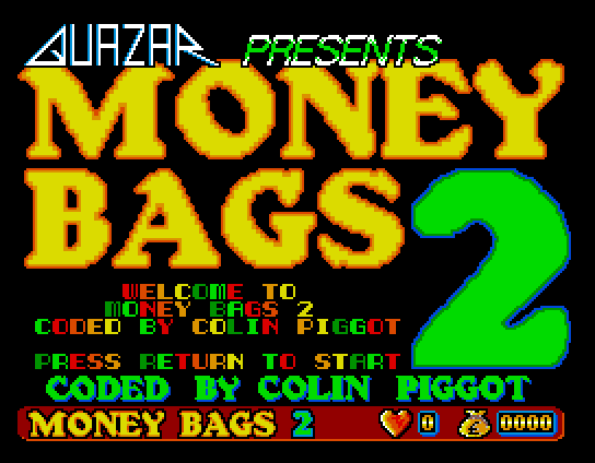 Money Bags 2 - title screen