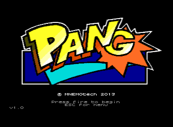 Pang title screen