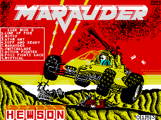 Screen Menu for Disk 8