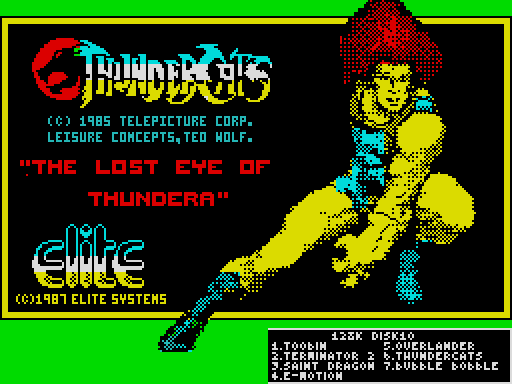 Screen Menu for Disk 10