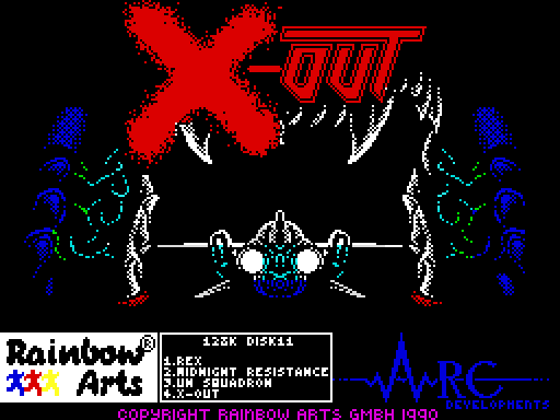 Screen Menu for Disk 11
