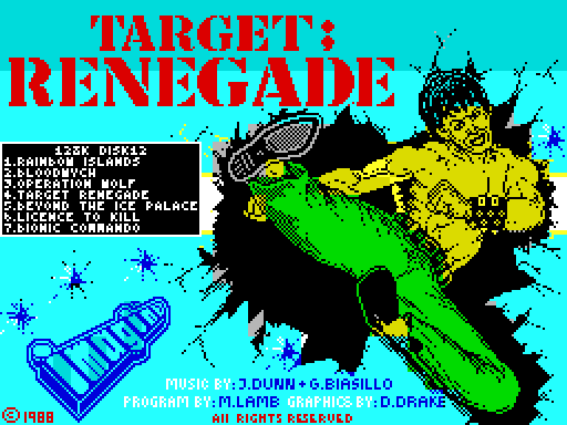 Screen Menu for Disk 12