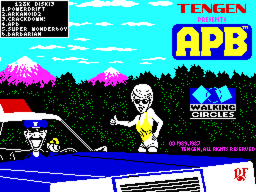 Screen Menu for Disk 13