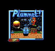 A mockup/advert for an unreleased game called Plummet!